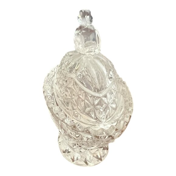 Hofbauer Byrdes Crystal Oval Covered Candy Dish With Bird Lid Made Germany 4X4X2 - Picture 2 of 8